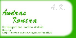 andras kontra business card