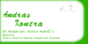 andras kontra business card